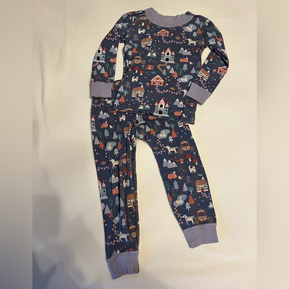 Hanna Andersson Princess Theme Pajama Set Size 4T